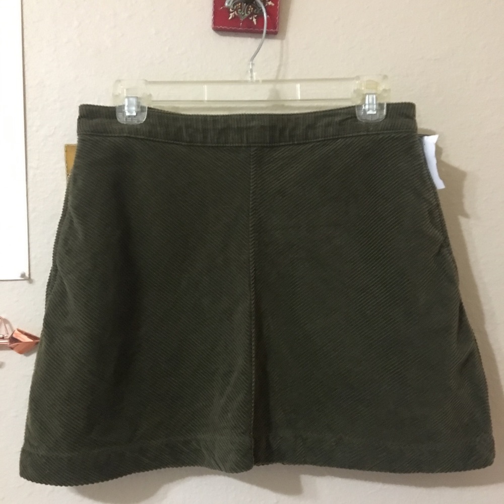 Olive green corduroy skirt from Nordstrom
